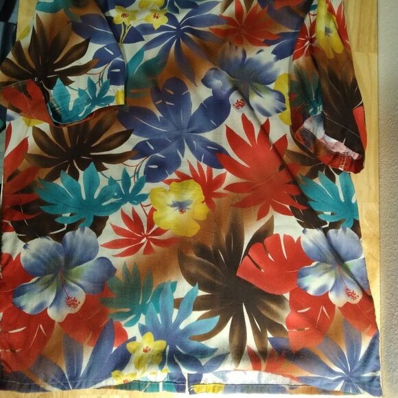 Vintage Moda Campia Floral Pattern Hawaiian Shirt - Picture 5 of 7